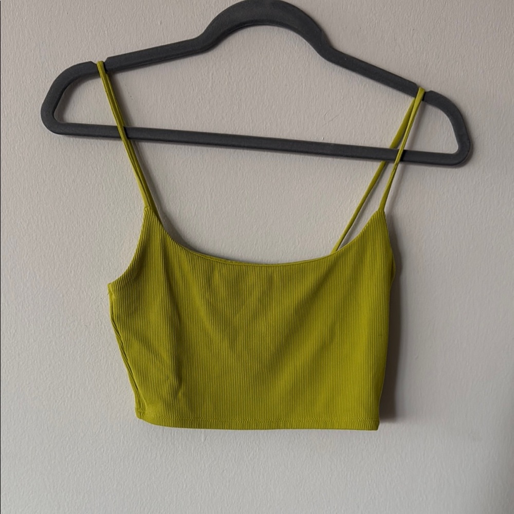 Zara Green Cropped Camisole Top